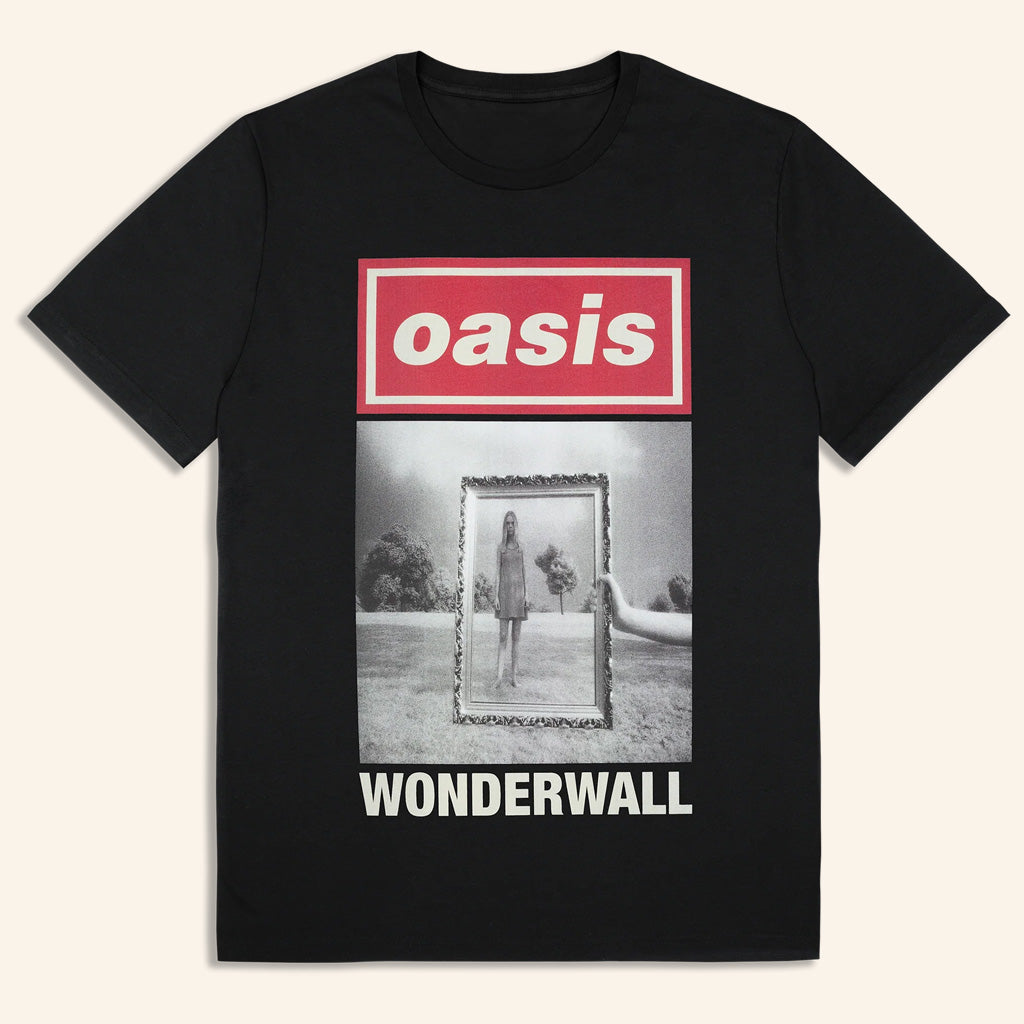 Oasis Merch 2025 Live 25 Wonderwall Cover T-Shirt Black Birthday Present For Husband Oasis Merch 2025 Live 25 Wonderwall Cover T-Shirt Black Birthday Present For Husband