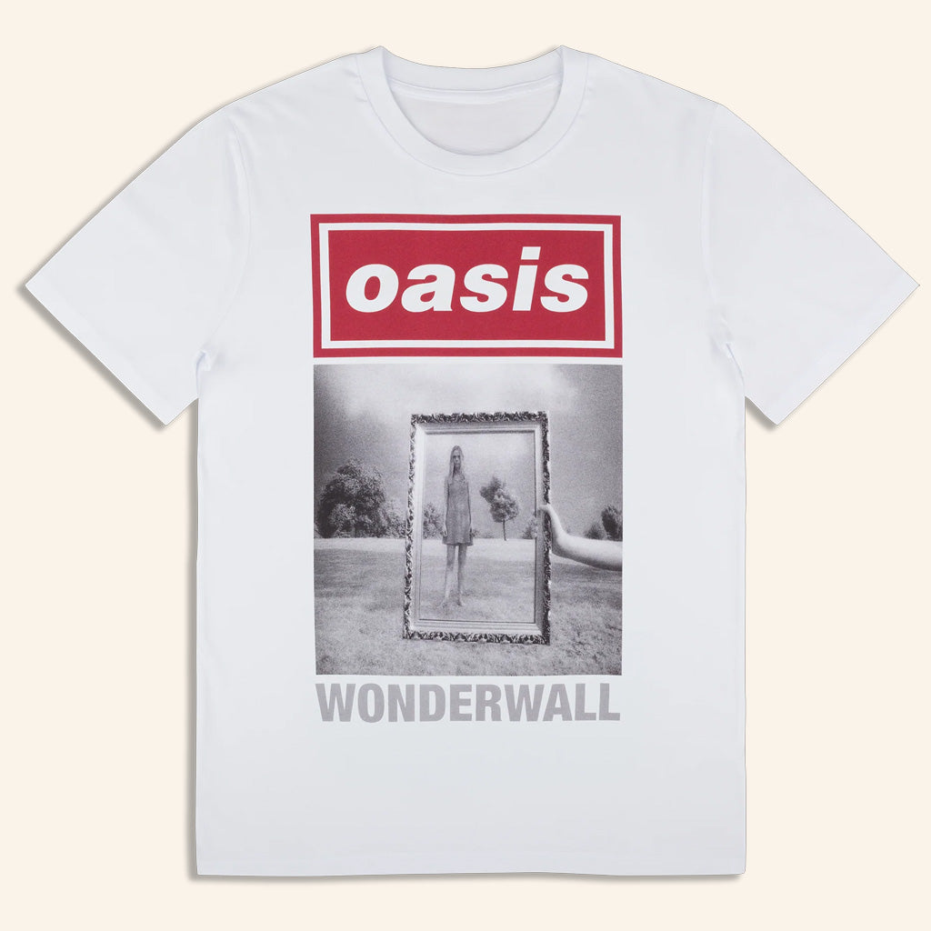 Oasis Merch 2025 Live 25 Wonderwall Cover T-Shirt White Birthday Present For Her Oasis Merch 2025 Live 25 Wonderwall Cover T-Shirt White Birthday Present For Her