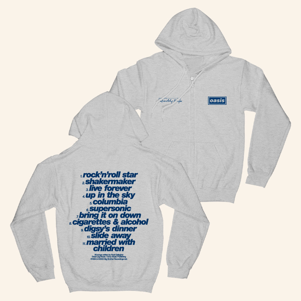 Oasis Merch 2025 Logo Tracklist Grey Hoodie Birthday Present For Wife Oasis Merch 2025 Logo Tracklist Grey Hoodie Birthday Present For Wife