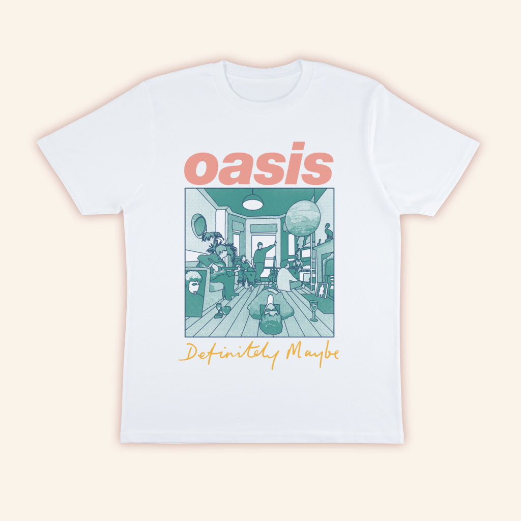 Oasis Merch 2025 Oasis Definitely Maybe Artwork T-Shirt White Unique Gifts For Friends Oasis Merch 2025 Oasis Definitely Maybe Artwork T-Shirt White Unique Gifts For Friends
