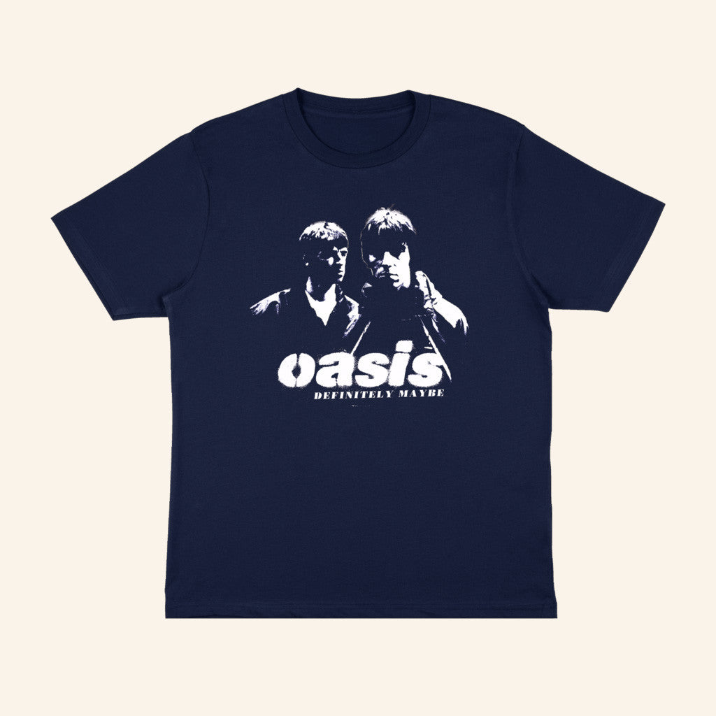 Oasis Merch 2025 Photo Stencil Navy T-Shirt Best Birthday Gift For Husband Oasis Merch 2025 Photo Stencil Navy T-Shirt Best Birthday Gift For Husband