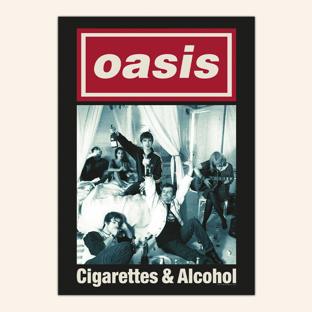 Oasis Merch 2025 Poster Cigarettes And Alcohol Single Cover Poster Fan Merch Decor