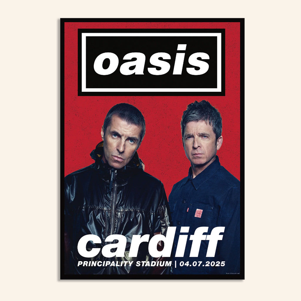 Oasis Merch 2025 Poster Live 25 04 07 Cardiff Event Lithographic Poster Fan Merch Gifts