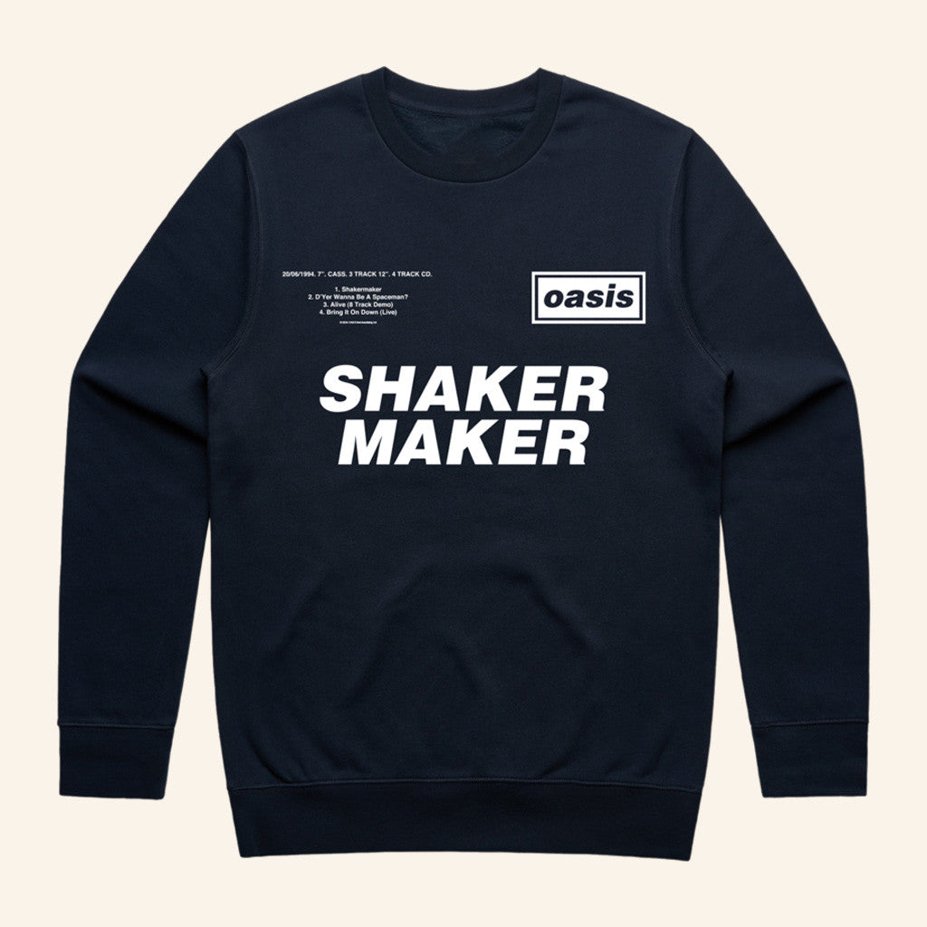 Oasis Merch 2025 Shakermaker Navy Sweatshirt Present For Husband Oasis Merch 2025 Shakermaker Navy Sweatshirt Present For Husband