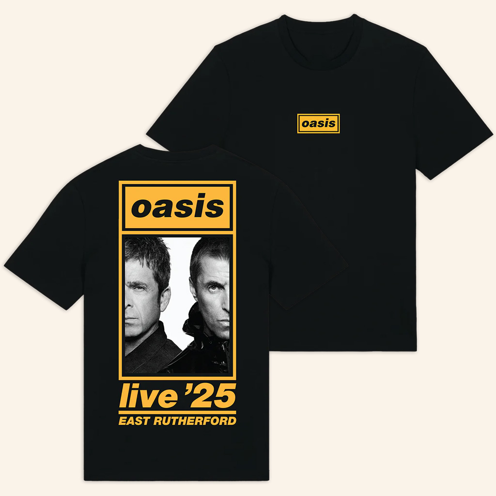 Oasis Merch East Rutherford Half Faces T-Shirt Best Gifts For Rock Music Lovers