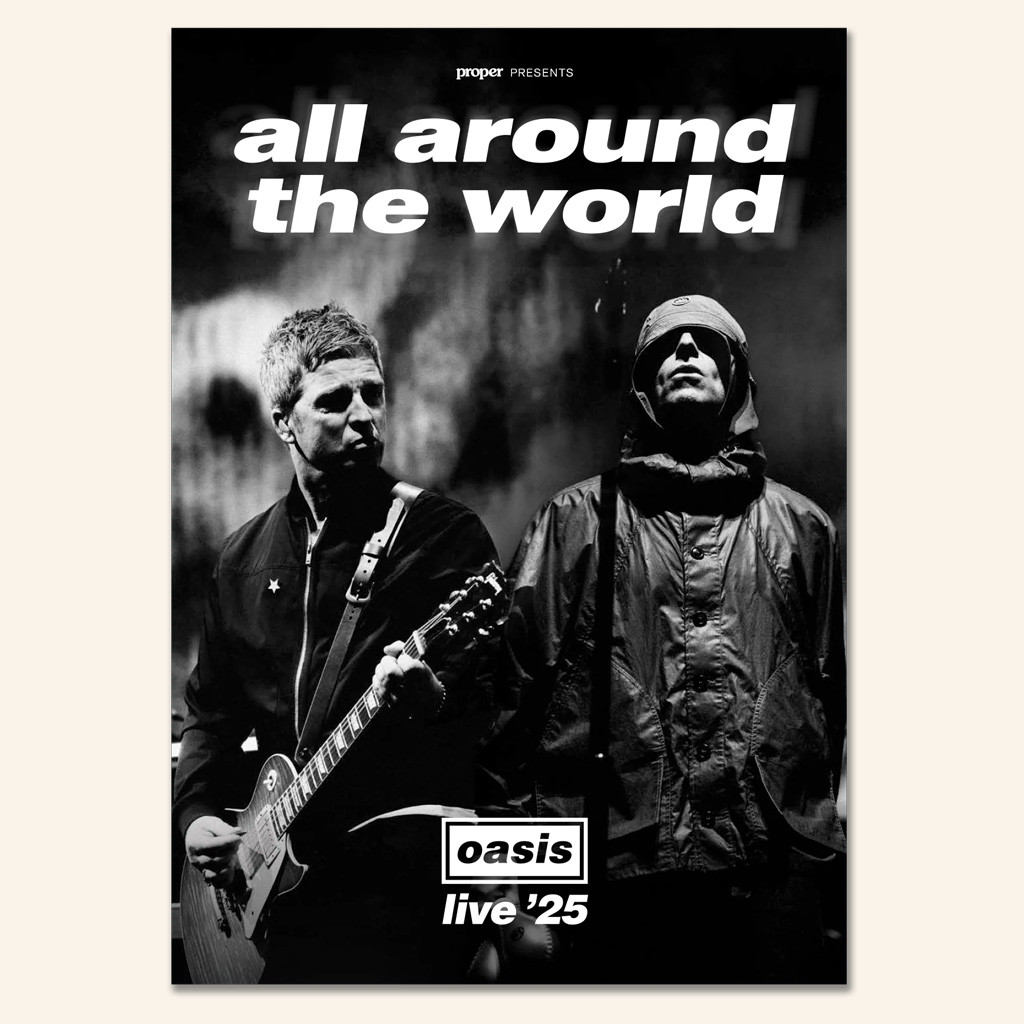 Oasis Merch Live '25 All Around The World Zine Poster Wall Decor Gifts For Music Fans