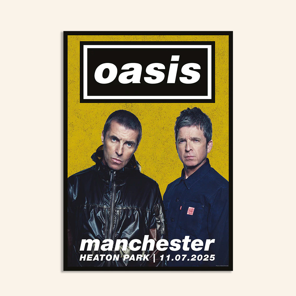 Oasis Merch Live '25 Manchester Event Lithographic Poster Home Decor Presents For Rock Lovers