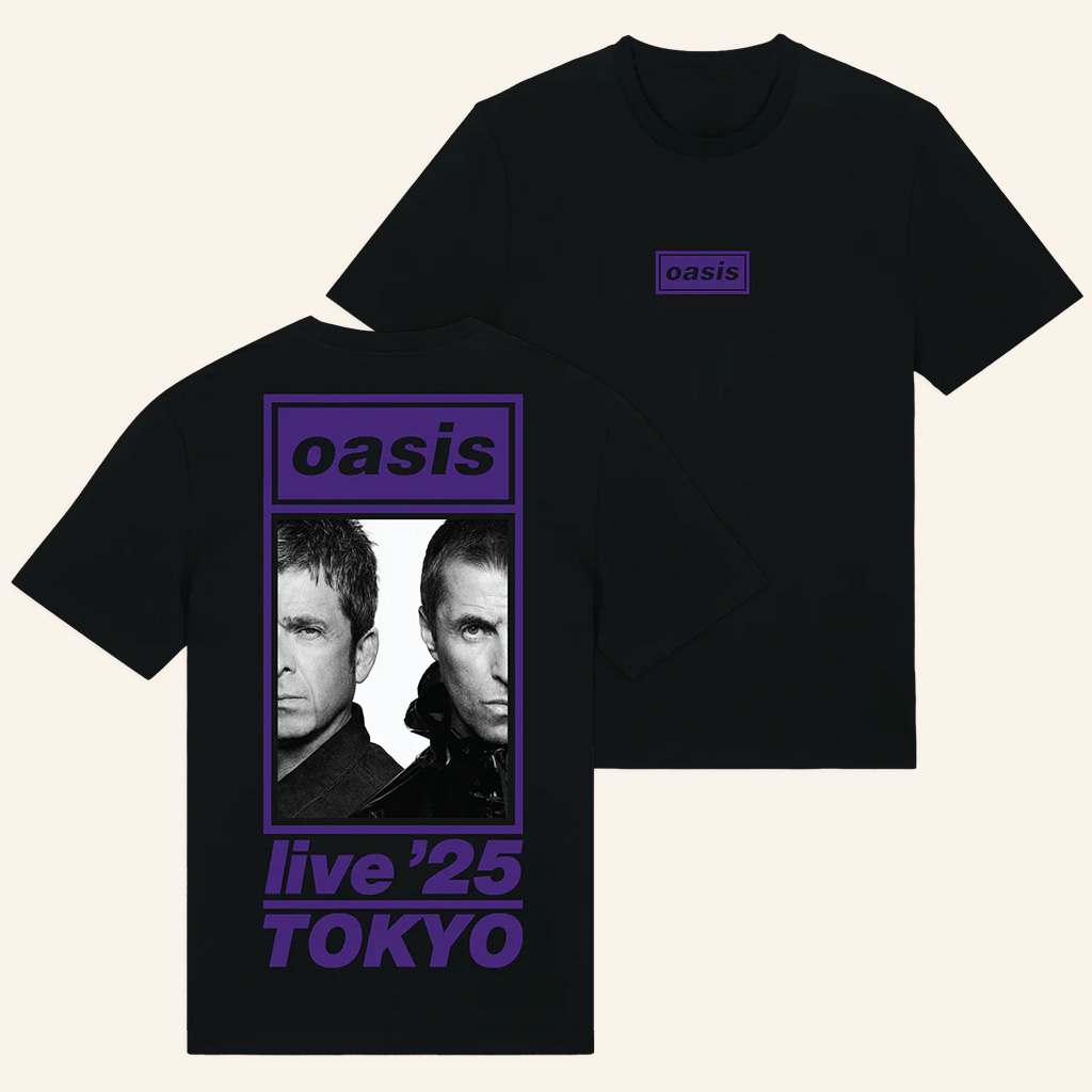 Oasis Merch Live '25 Tokyo Half Faces T-Shirt Presents For Rock Music Lovers