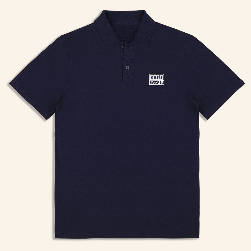 Oasis Merch Live 25 Tour Polo Shirt Live 25 Tour Logo Shirt Navy Gifts For Dad Oasis Merch Live 25 Tour Polo Shirt Live 25 Tour Logo Shirt Navy Gifts For Dad