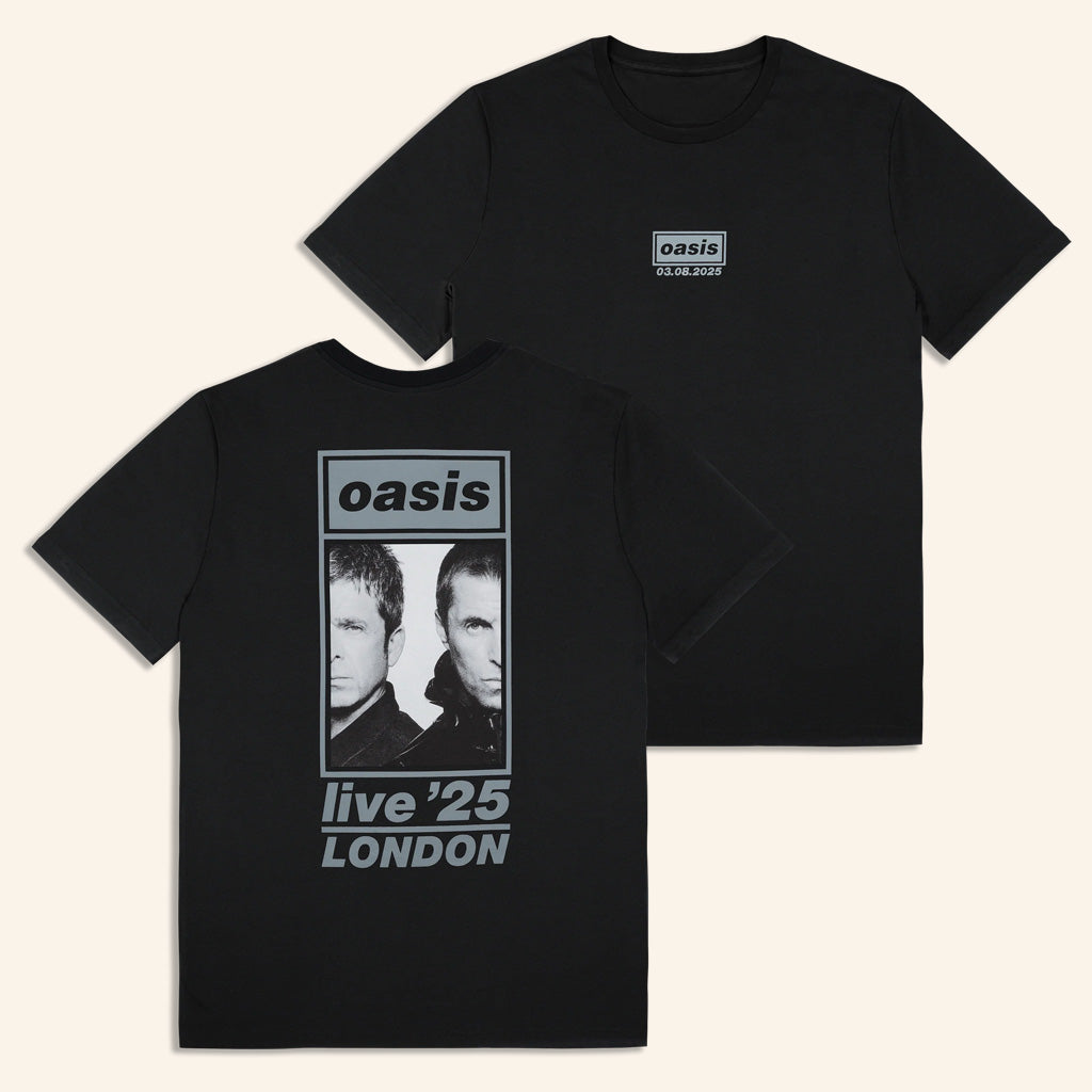 Oasis Merch Live 25 Tour Shirt 03 08 Live 25 London Event T-Shirt Black Best Gifts For Husband Oasis Merch Live 25 Tour Shirt 03 08 Live 25 London Event T-Shirt Black Best Gifts For Husband