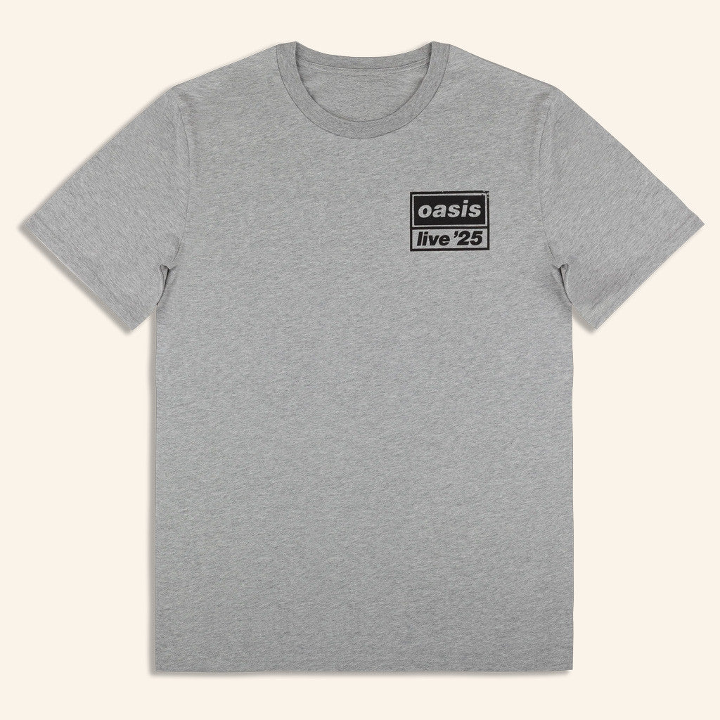 Oasis Merch Live 25 Tour Shirt Live 25 Distressed Tour Logo T-Shirt Grey Best Gifts For Dudes Oasis Merch Live 25 Tour Shirt Live 25 Distressed Tour Logo T-Shirt Grey Best Gifts For Dudes