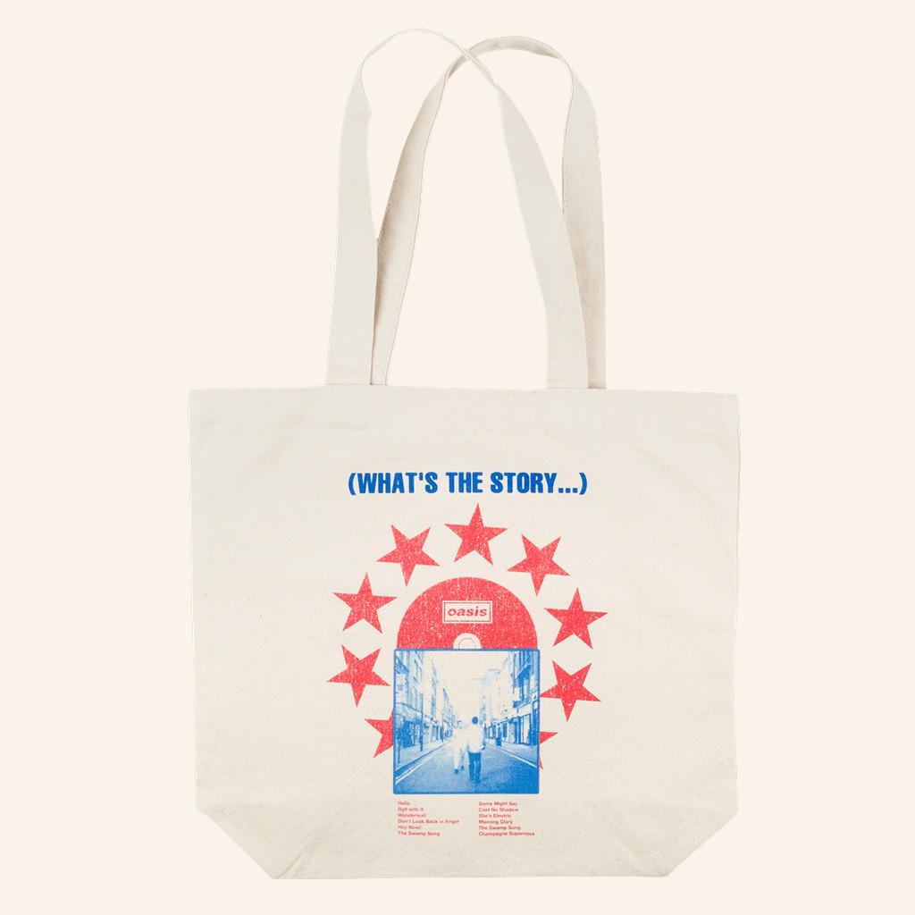 Oasis Merch Live '25 What's The Story Star Tote Bag Gifts Ideas For Music Lovers