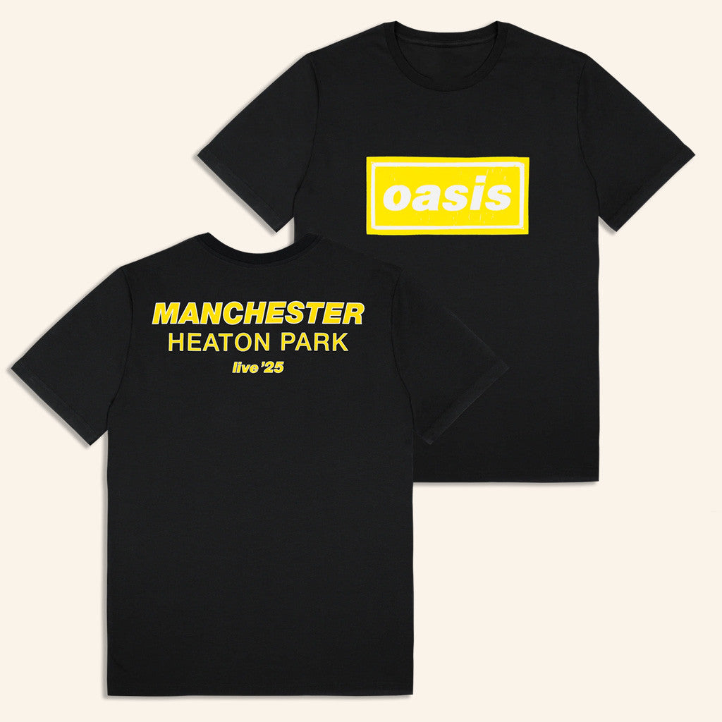 Oasis Tour Merch 2025 Live '25 Manchester T-Shirt Black Presents For Boyfriend