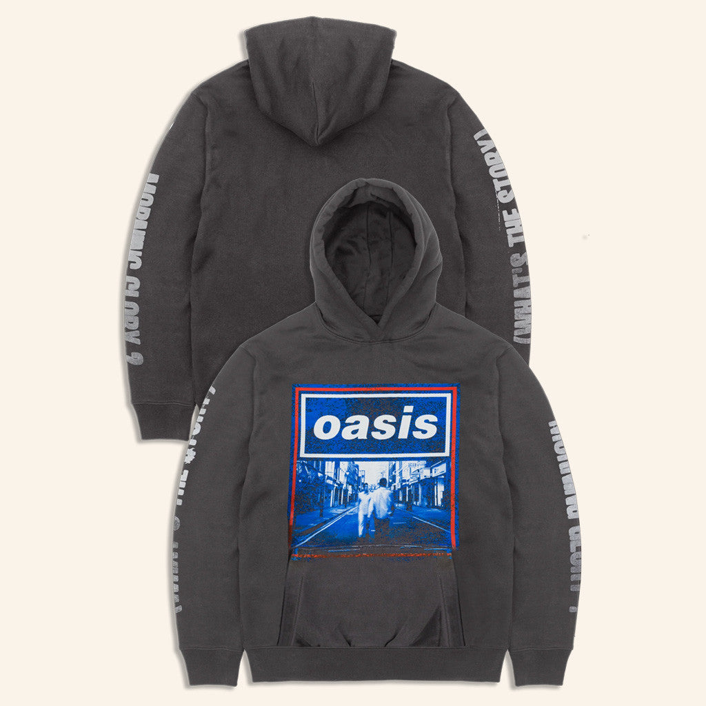 Oasis Tour Merch 2025 Live '25 What's The Story Hoodie Grey Gifts For Besties Oasis Tour Merch 2025 Live '25 What's The Story Hoodie Grey Gifts For Besties