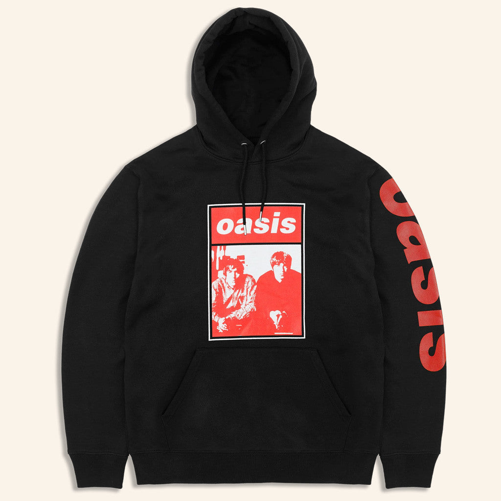 Oasis Tour Merch 2025 Live '25 Wonderwall Red Photo Hoodie Black Gifts For Dad Oasis Tour Merch 2025 Live '25 Wonderwall Red Photo Hoodie Black Gifts For Dad