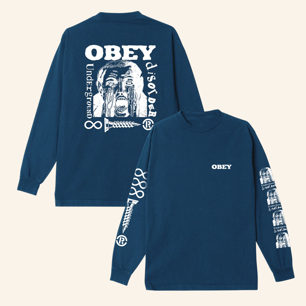 Obey Clothing Merch Underground Disorder Pigment Long Sleeve T-Shirt Xmas Gifts For Him Obey Clothing Merch Underground Disorder Pigment Long Sleeve T-Shirt Xmas Gifts For Him