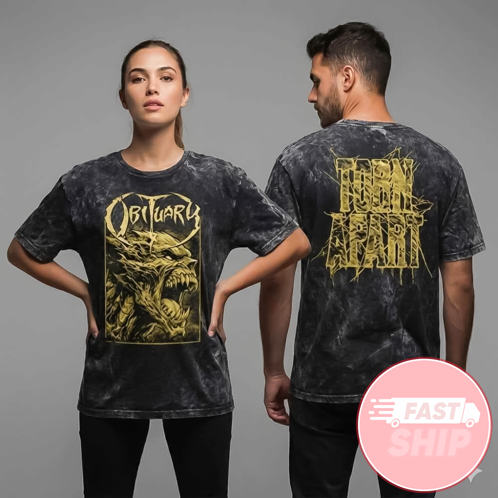 Obituary Latin America Tour 2026 Cause Of Death 35th Anniversary Celebration Washed T-Shirt Obituary Latin America Tour 2026 Cause Of Death 35th Anniversary Celebration Washed T-Shirt