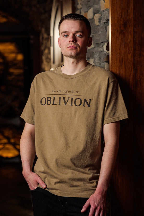 Oblivion Merch T-Shirt The Elder Scrolls IV Oblivion Logo Bethesda Merchandise Gifts