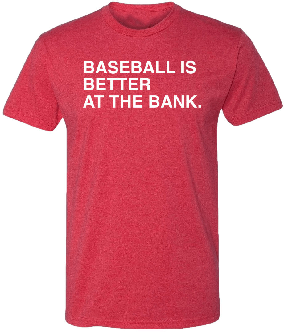OBVIOUS SHIRTS Merch Baseball Is Better At The Bank T-Shirt Baseball Player Gift Ideas