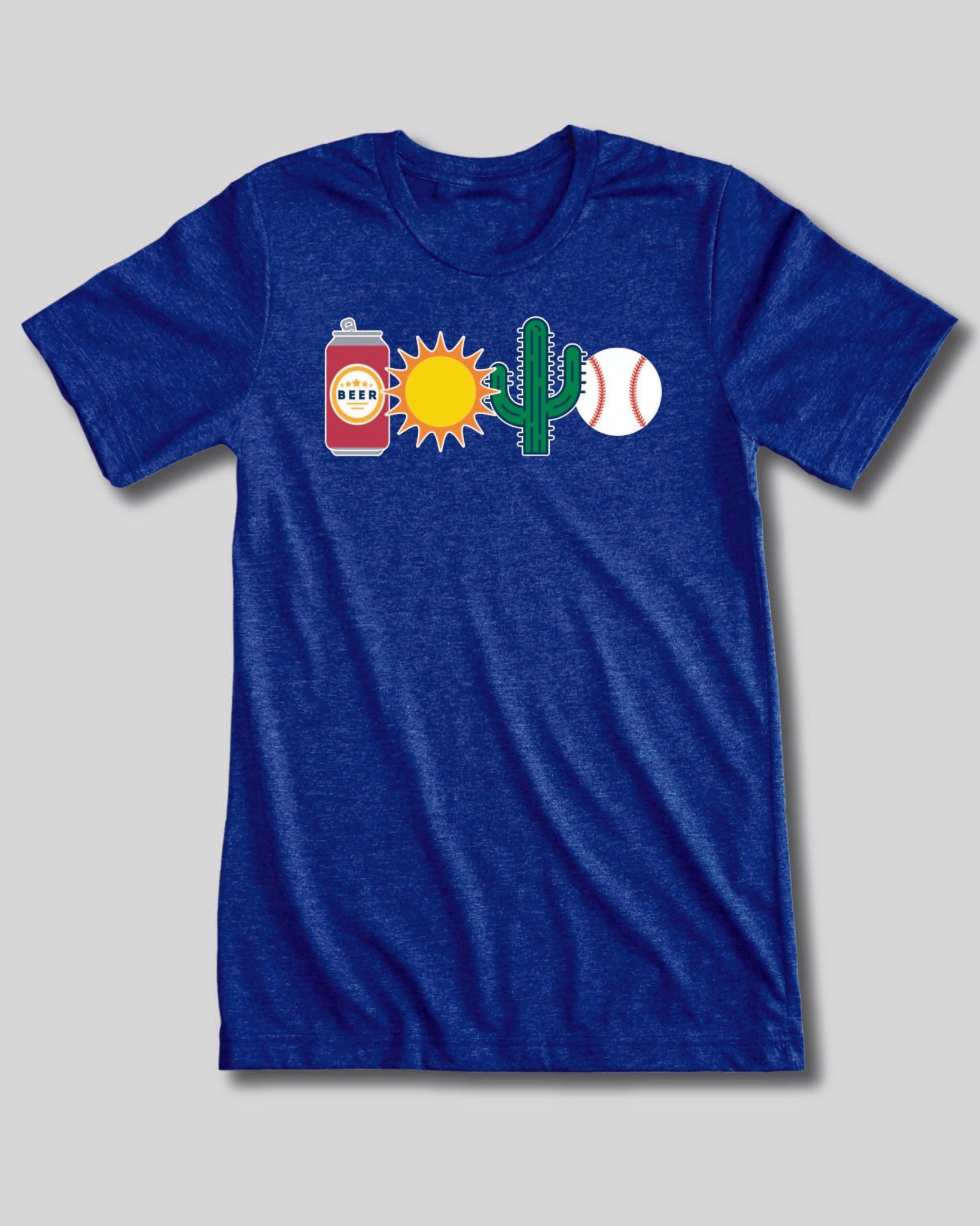 OBVIOUS SHIRTS Merch Beer Sun Cactus And Baseball T-Shirt Present For Husband