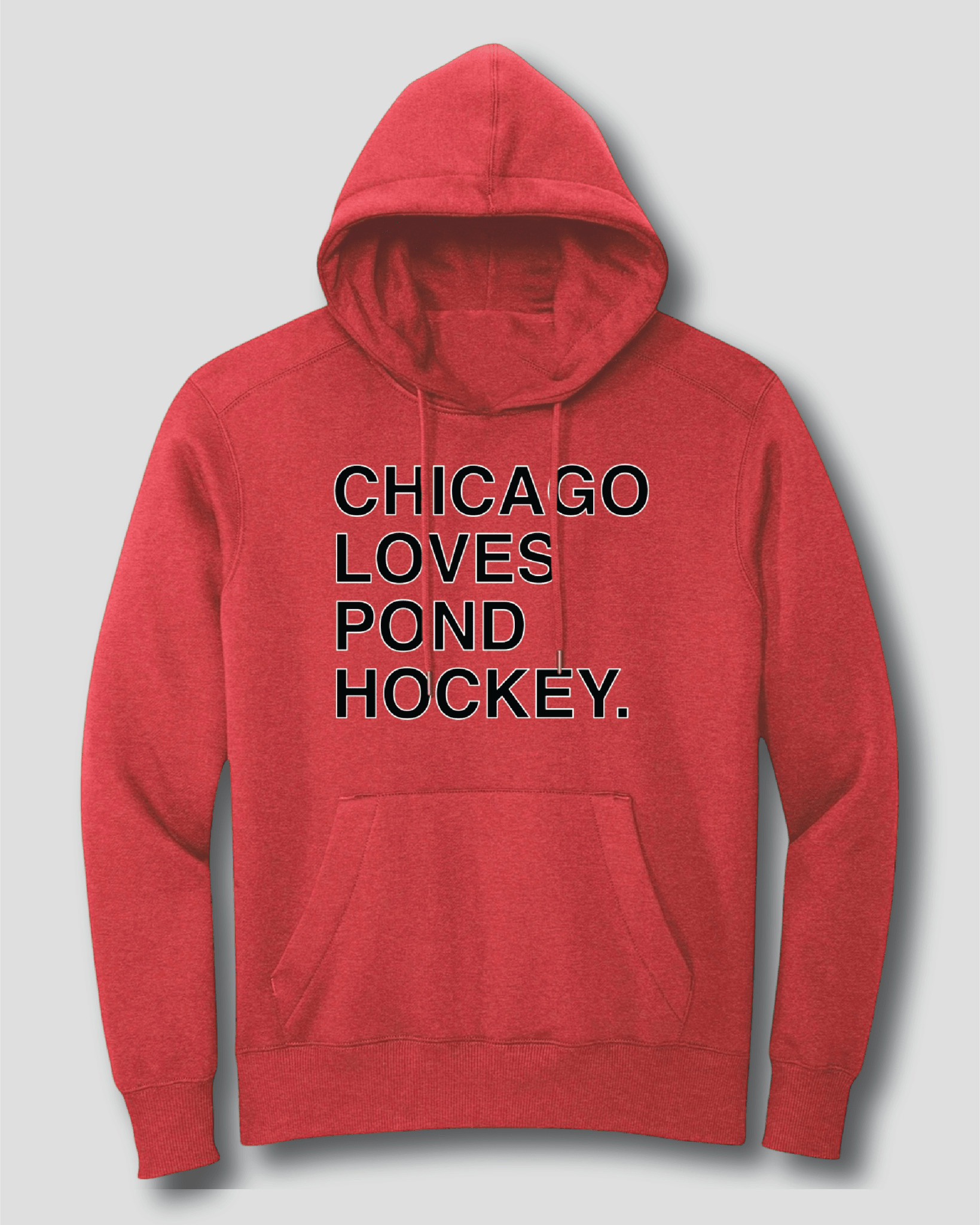 OBVIOUS SHIRTS Merch Chicago Loves Pond Hockey Hoodie Birthday Presents For Boyfriend