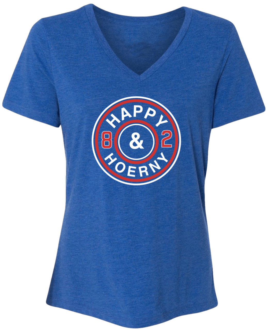 OBVIOUS SHIRTS Merch Happy And Hoerny V-Neck T-Shirt Gift Ideas For Sister