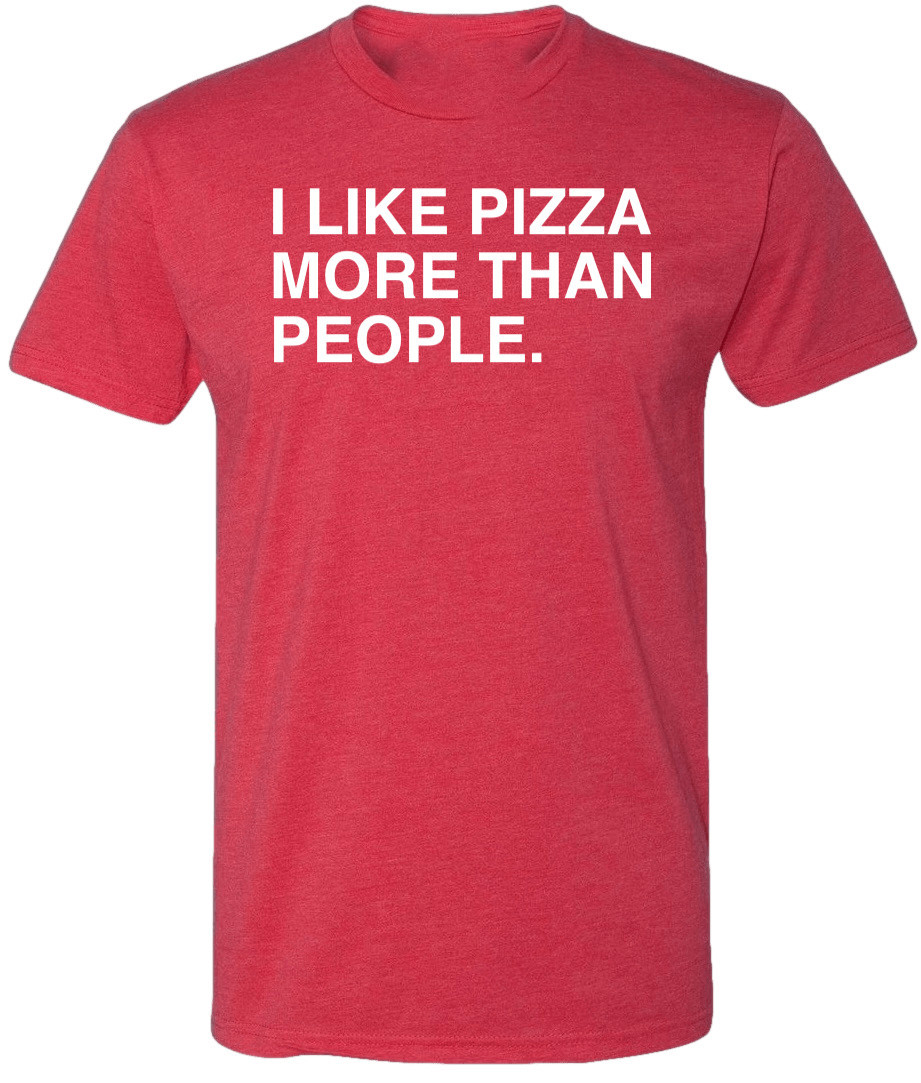 OBVIOUS SHIRTS Merch I Like Pizza More Than People Shirt Gifts For Husband