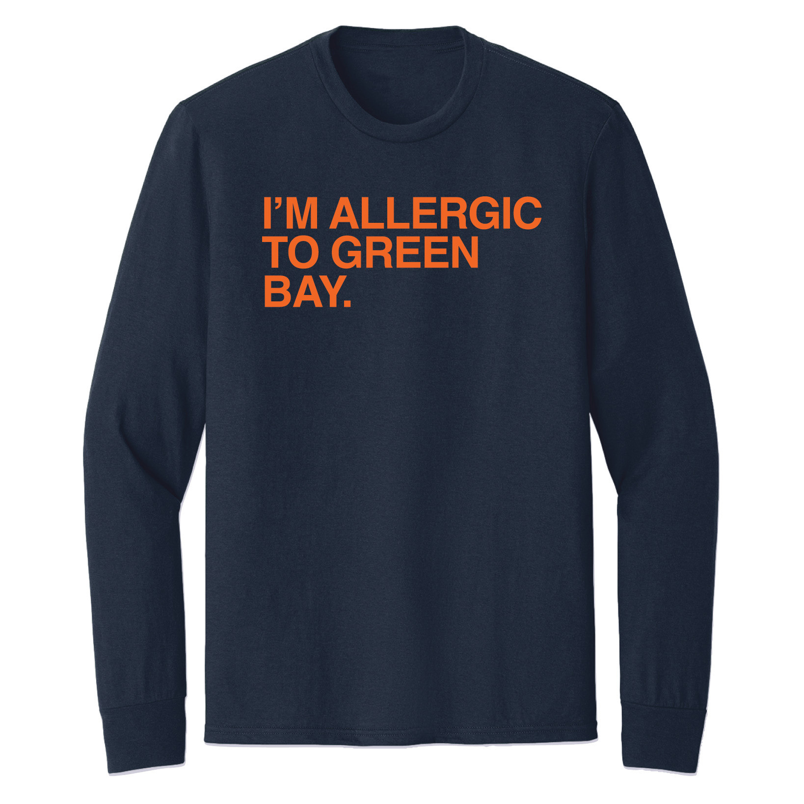 OBVIOUS SHIRTS Merch I'M Allergic To Green Bay Long Sleeve T-Shirt Gifts For Father OBVIOUS SHIRTS Merch I'M Allergic To Green Bay Long Sleeve T-Shirt Gifts For Father