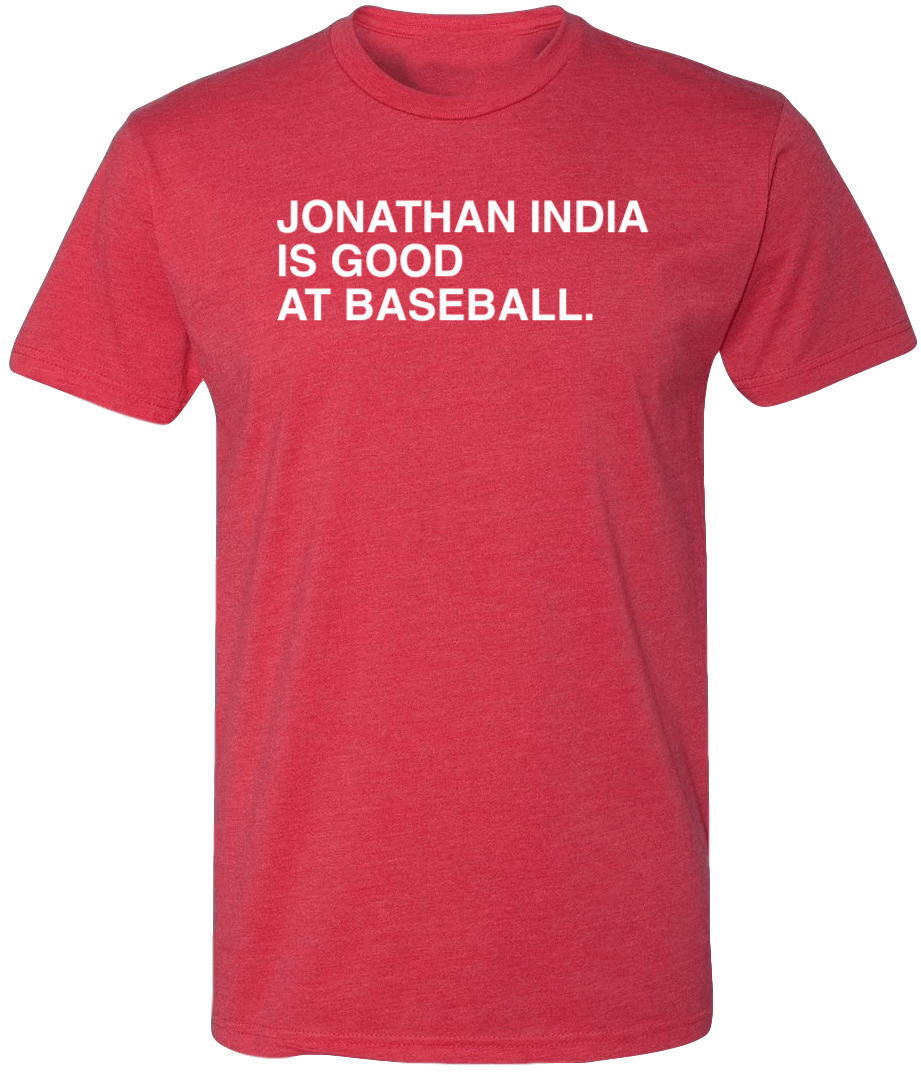 OBVIOUS SHIRTS Merch Jonathan India Is Good At Baseball T-Shirt Gifts For Baseball Lovers OBVIOUS SHIRTS Merch Jonathan India Is Good At Baseball T-Shirt Gifts For Baseball Lovers