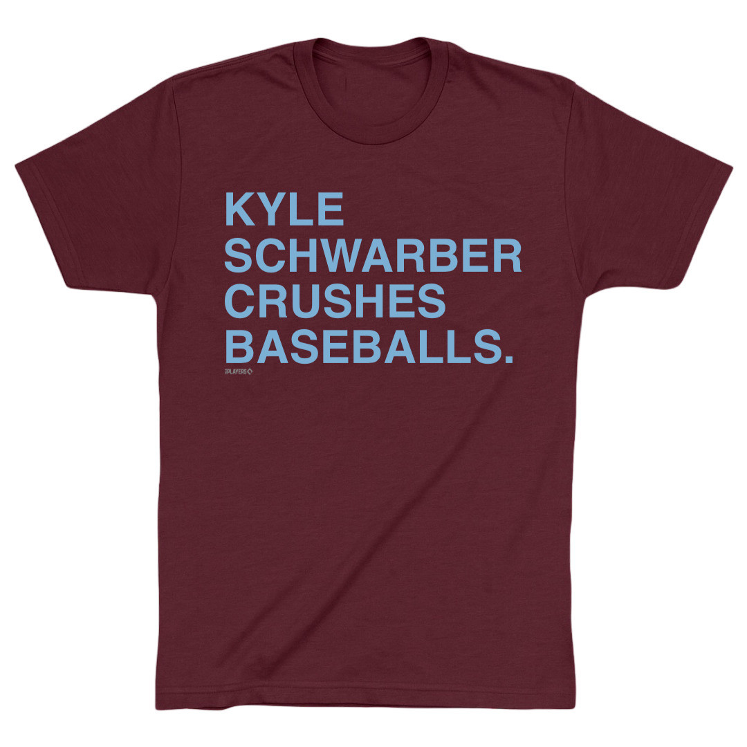 OBVIOUS SHIRTS Merch Kyle Schwarber Crushes Baseballs T-Shirt Best Gifts For Baseball Lovers