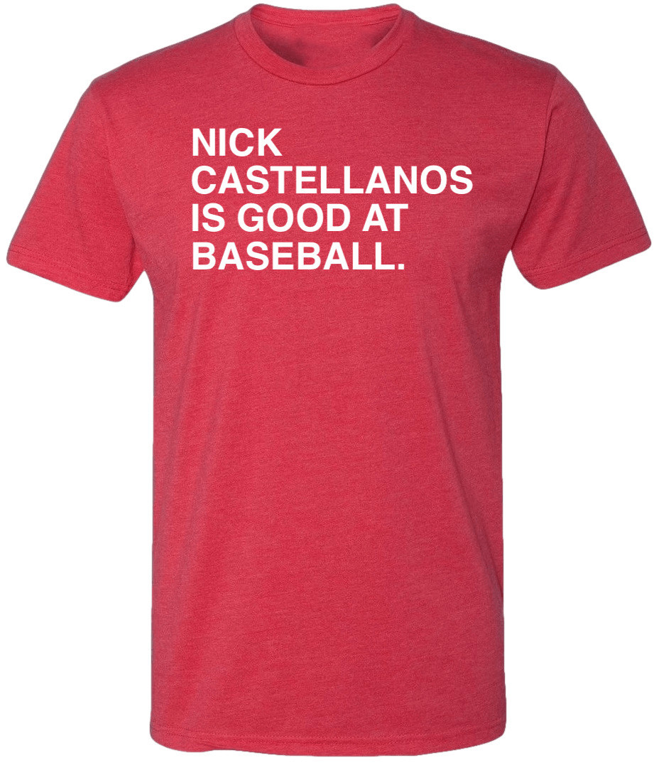 OBVIOUS SHIRTS Merch Nick Castellanos Is Good At Baseball Shirt Cool Gifts For Baseball Lovers OBVIOUS SHIRTS Merch Nick Castellanos Is Good At Baseball Shirt Cool Gifts For Baseball Lovers
