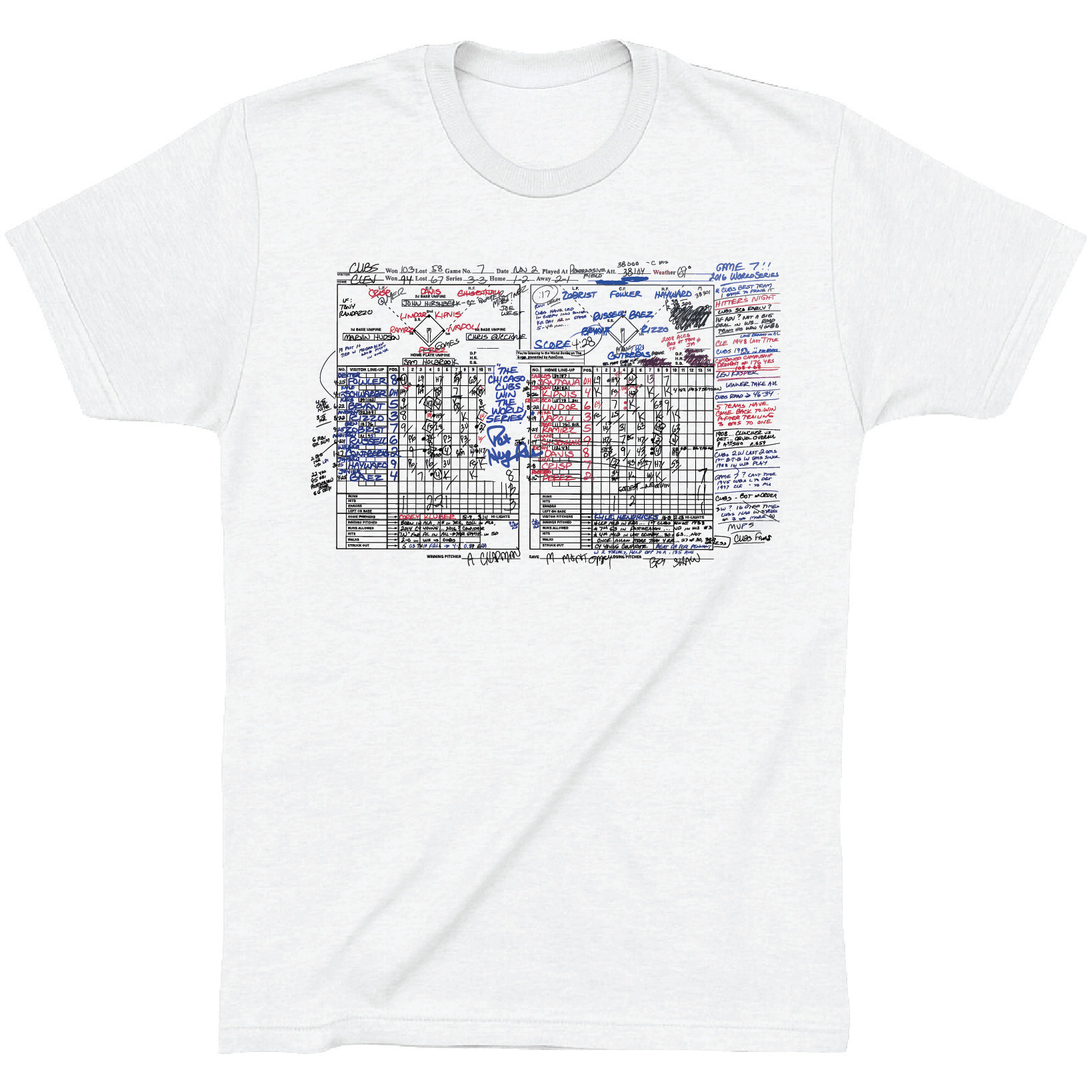 OBVIOUS SHIRTS Merch Pat Hughes Game 7 Scorecard T-Shirt Present For Him OBVIOUS SHIRTS Merch Pat Hughes Game 7 Scorecard T-Shirt Present For Him