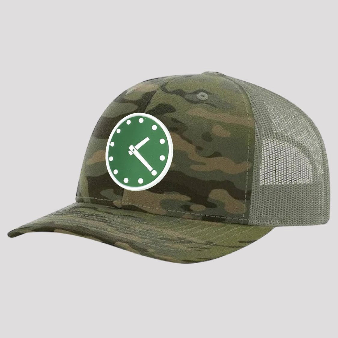 OBVIOUS SHIRTS Merch Wrigley Clock Camo Trucker Hat Embroidered Gift Ideas For Him OBVIOUS SHIRTS Merch Wrigley Clock Camo Trucker Hat Embroidered Gift Ideas For Him