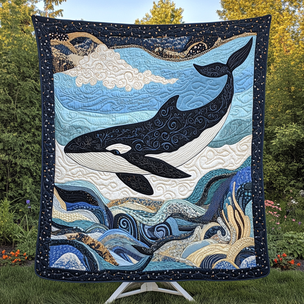 Ocean Apex Quilted Blanket Whale Gifts For Adults