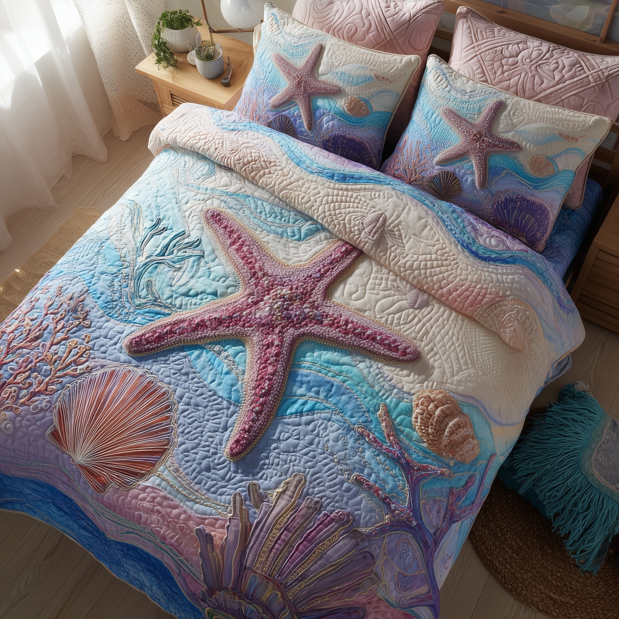 Ocean Breeze Quilted Bedding Set Ultimate Comfort