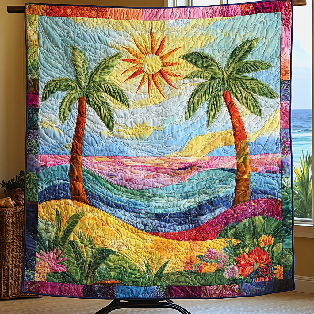 Ocean Breeze Quilted Blanket Bedroom Decor Christmas Present Ideas For Surfers