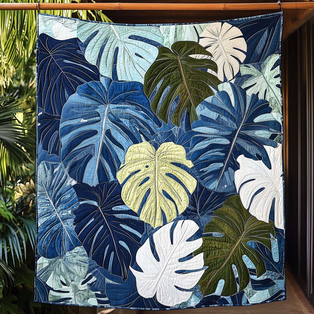 Ocean Breeze Quilted Blanket Tropical Throw Blanket