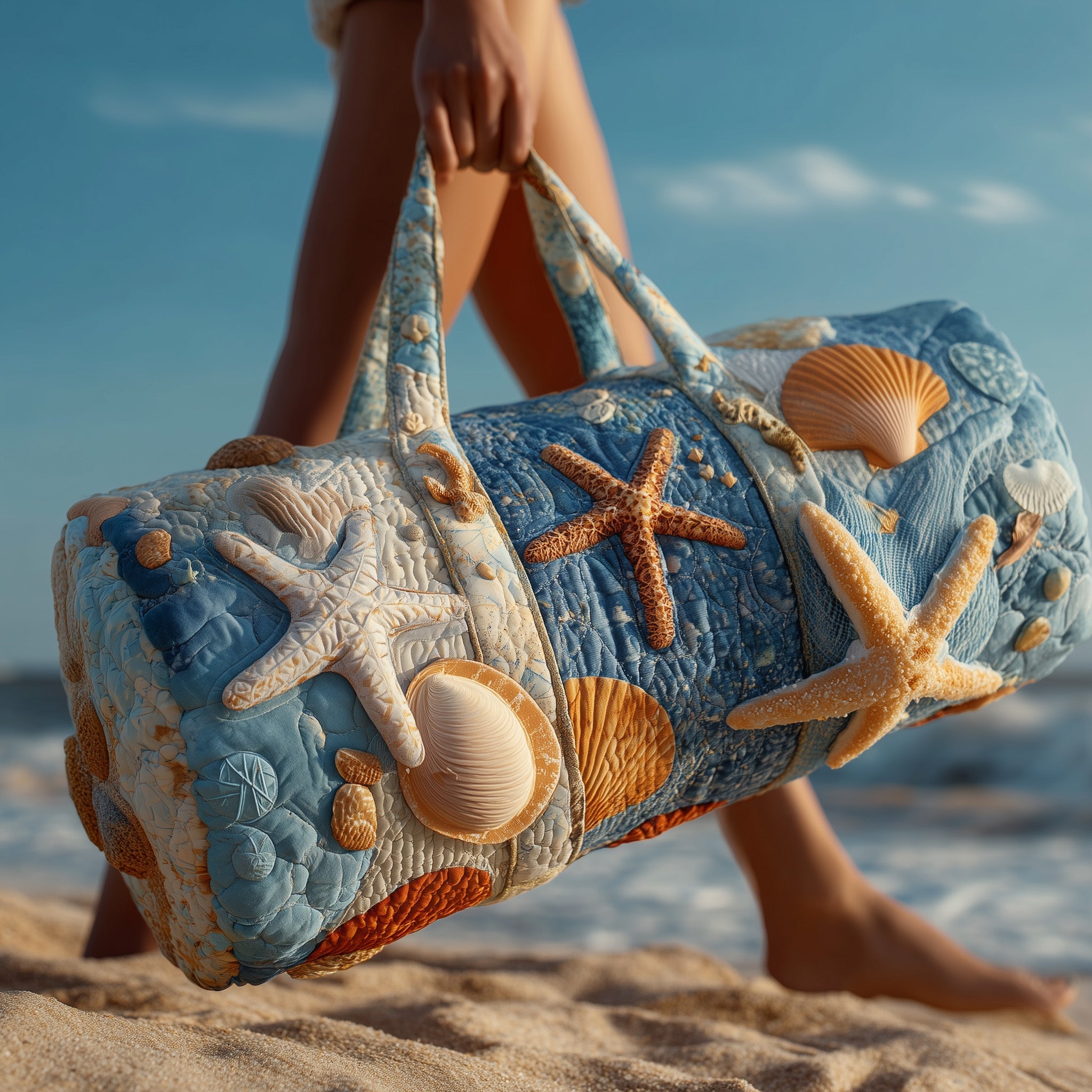 Ocean Breeze Quilted Duffle Bag Holiday Gift Idea