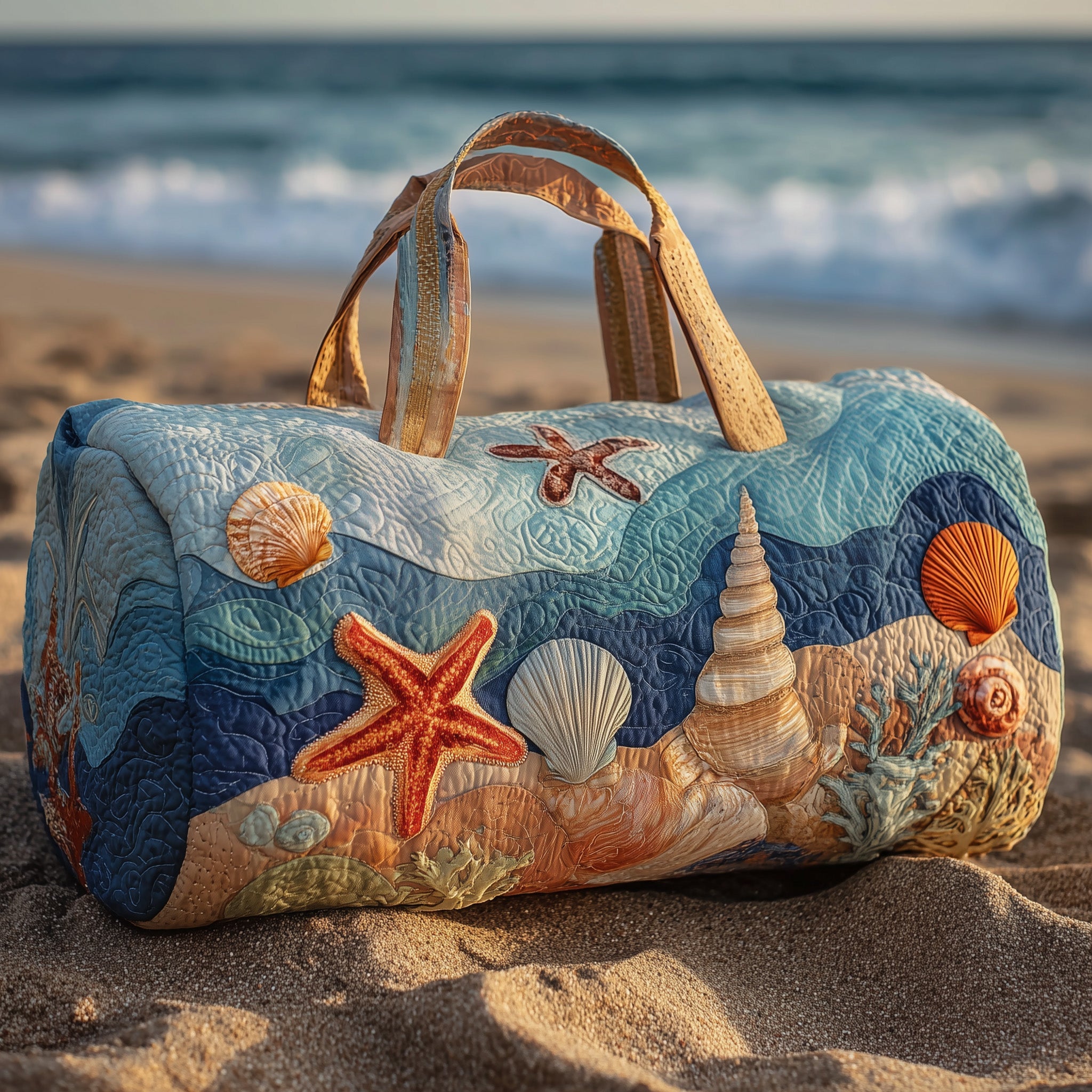 Ocean Breeze Quilted Duffle Bag Practical And Versatile