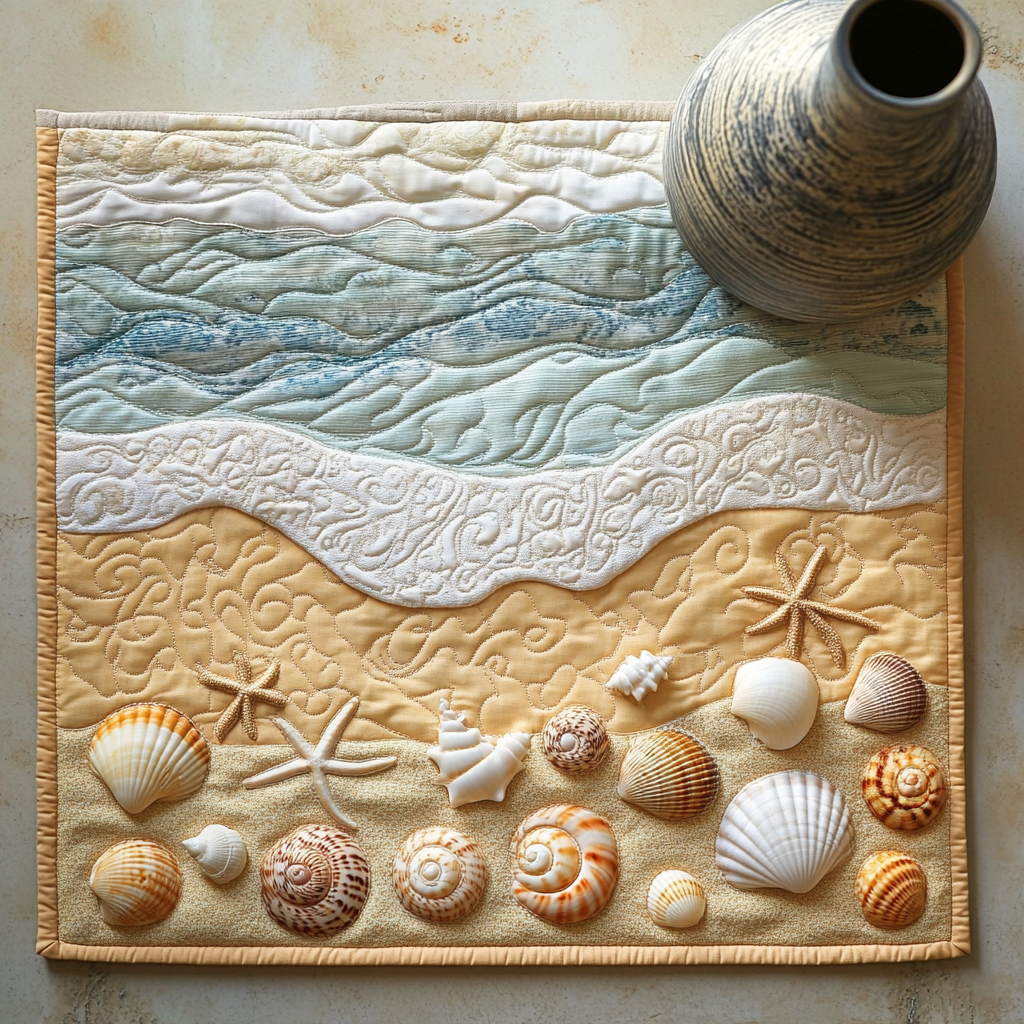 Ocean Breeze Quilted Place Mat Dining Table Accessories Best Gifts For Beach Lovers