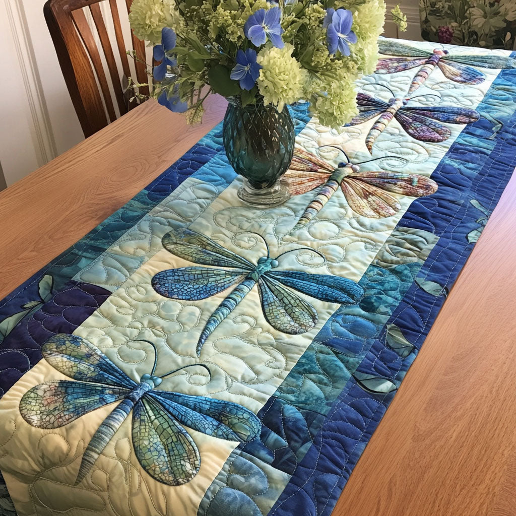 Ocean Breeze Quilted Table Runner Dining Table Ideas Best Dragonfly Gifts For Christmas