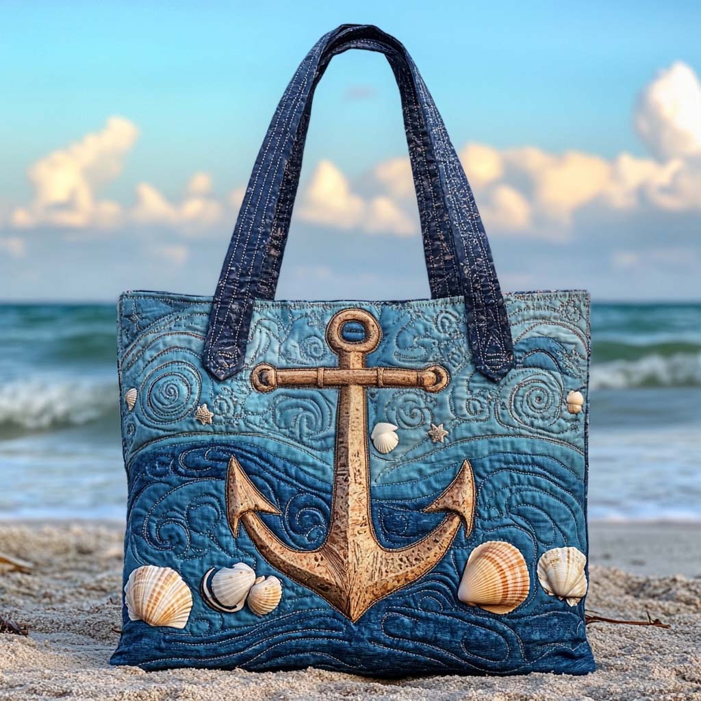 Ocean Charm Quilted Tote Bag Gifts For Marine Life Lovers