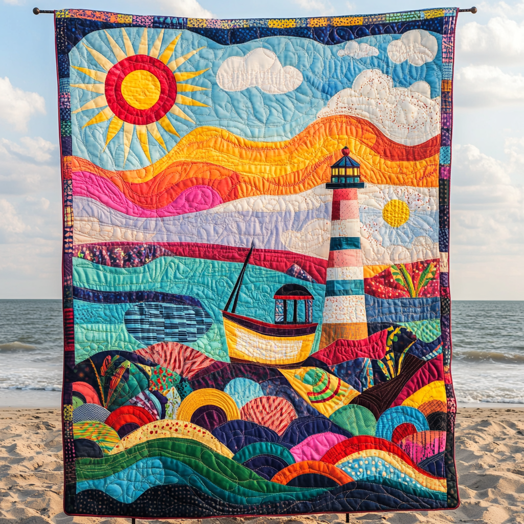 Ocean Embrace Quilted Blanket Christmas Soft Blanket