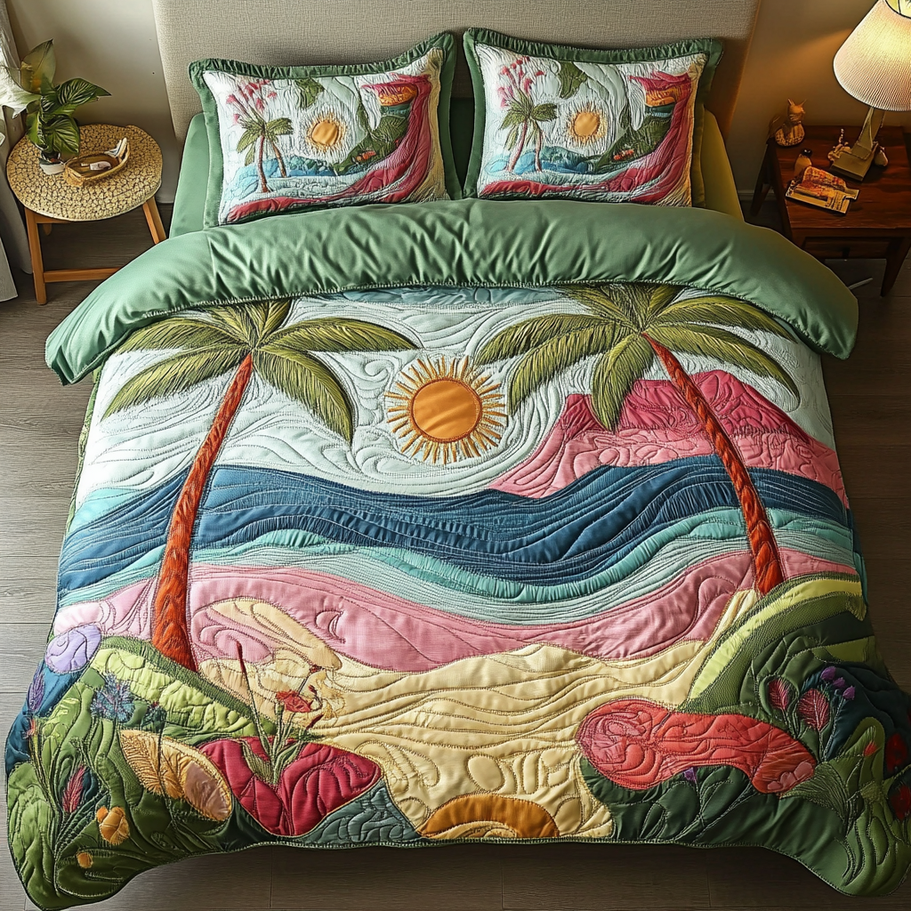 Ocean Escape Quilted Bedding Set Thoughtful Bedroom Gift Idea for Any Occasion