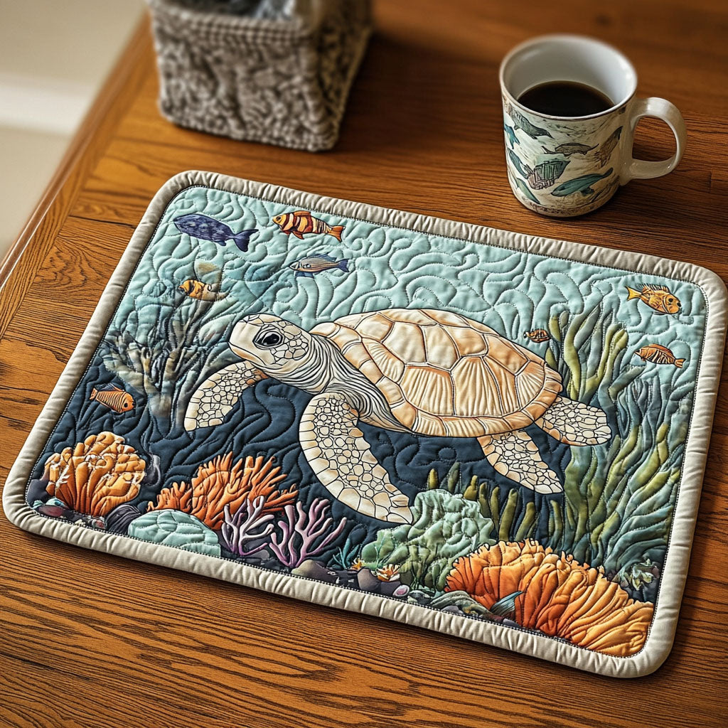 Ocean Glider Quilted Placemat Home Decor Items Gifts For Ocean Lovers