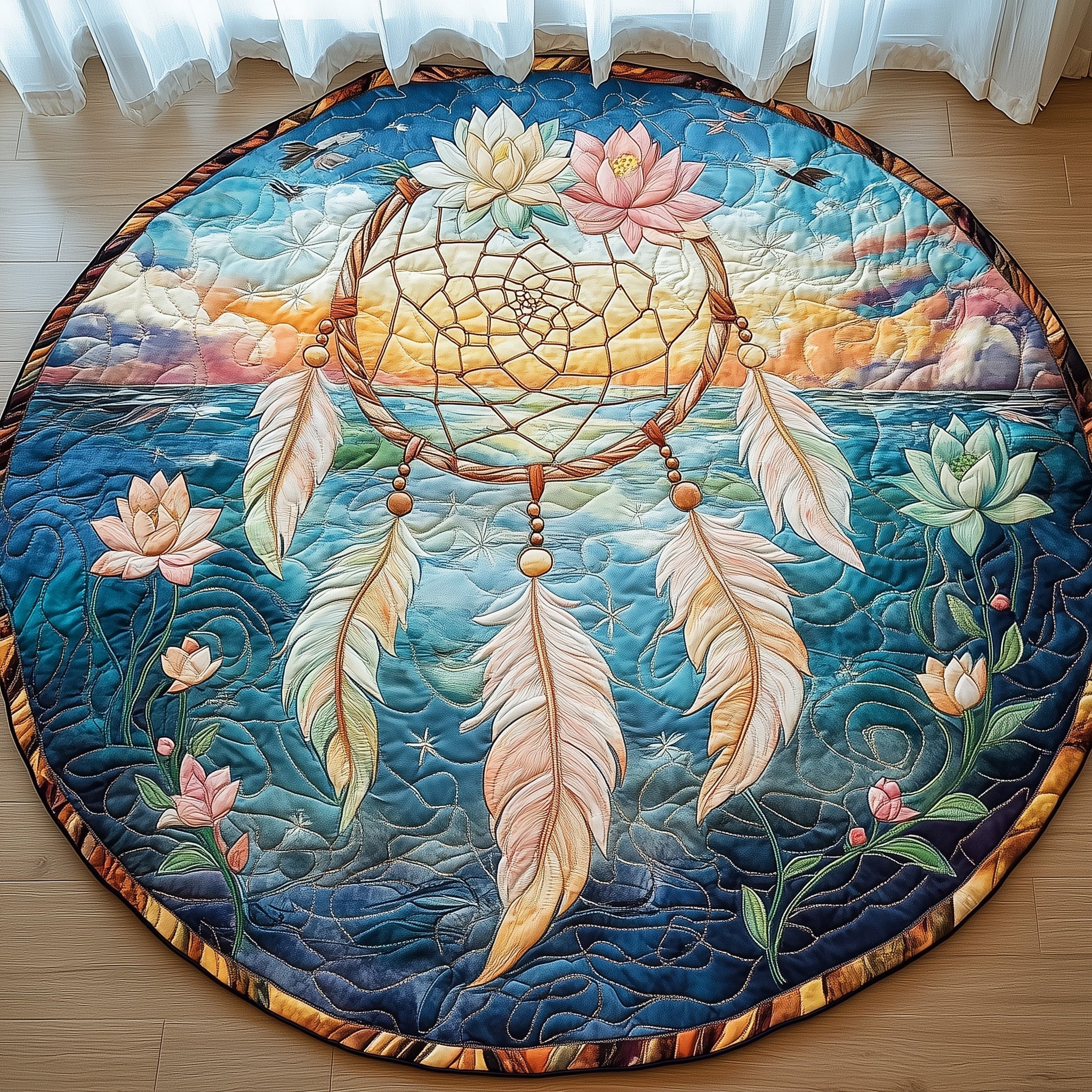 Ocean Guardian Quilted Round Mat Gftonl3062 Gift For Dad