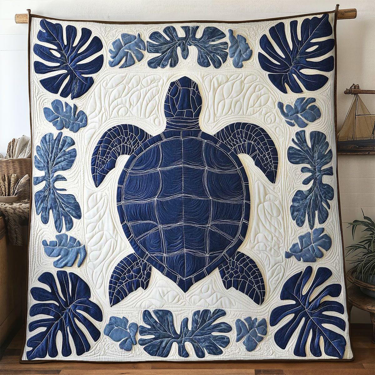 Ocean Hawaiian Turtle Quilt Warm and Stylish Quilt Blanket for Winter Nights
