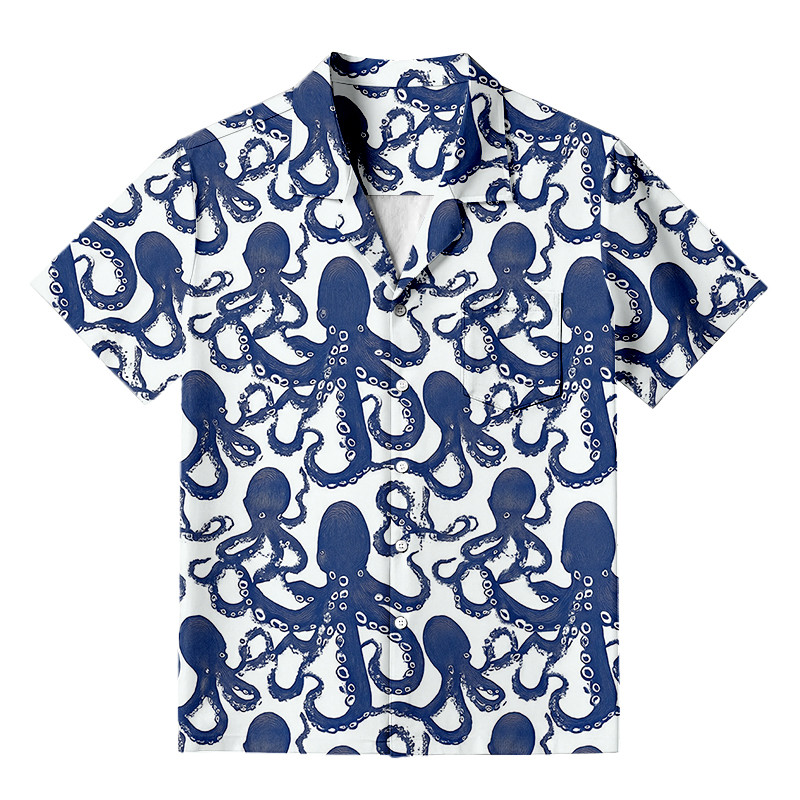 Ocean Octopus Hawaiian Shirt Animal Themed Unique Shirt Gifts For Octopus Lovers