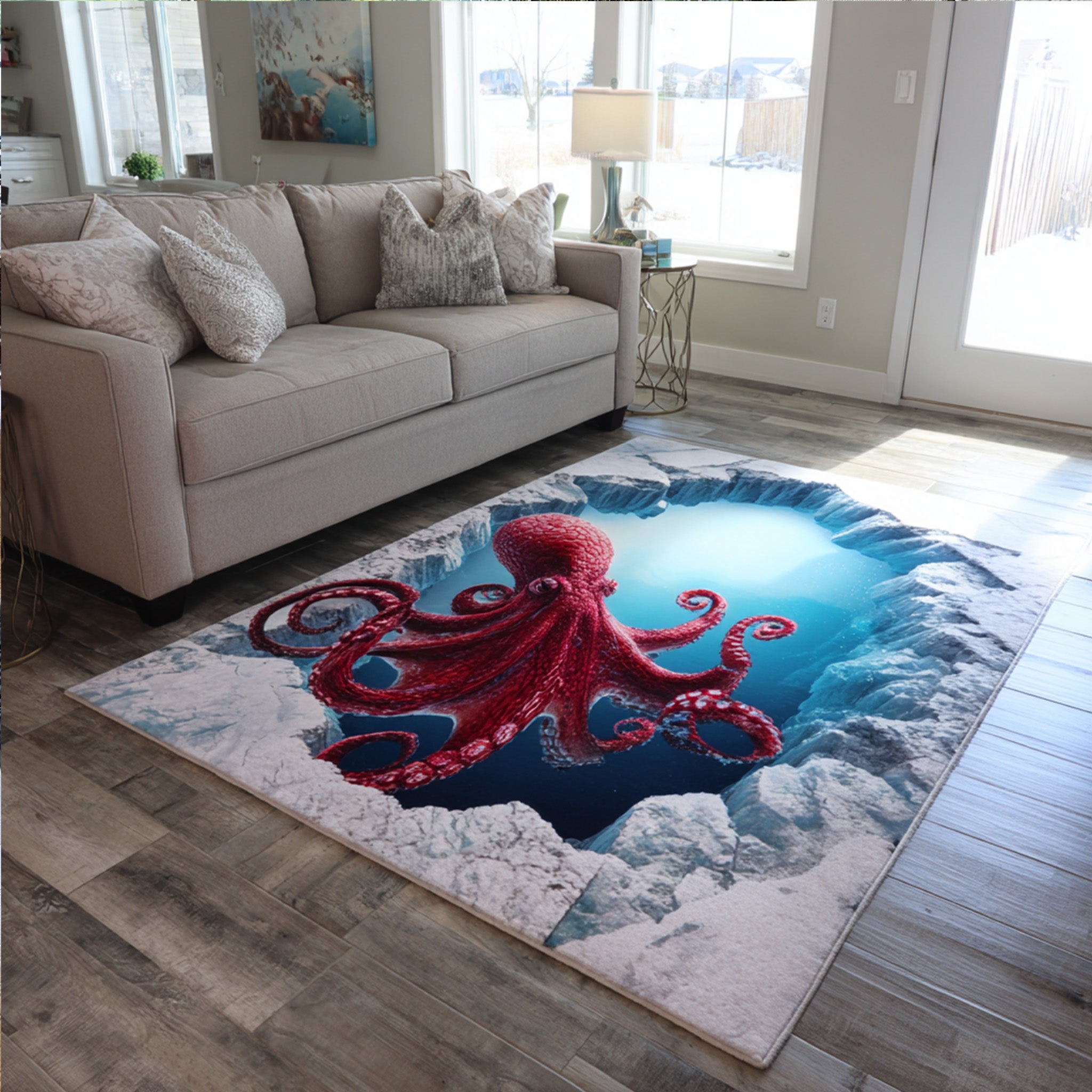 Ocean Phantom Area Rug  Modern Rugs Best Secret Santa Gifts