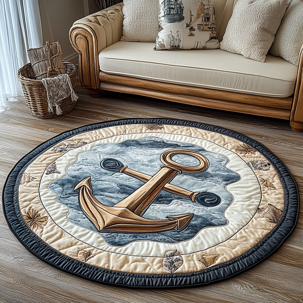 Ocean Quilted Round Mat Entryway Design Ideas Best Gifts For Ocean Lovers